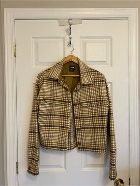 The North Face Women's Brown & Cream Plaid Button-Front Jacket